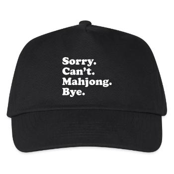 No Mahjong Bye - Kids’ Baseball Cap - black - Front