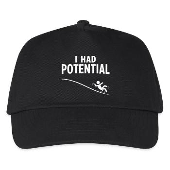 I had potential – slide humor - Kids’ Baseball Cap - black - Front