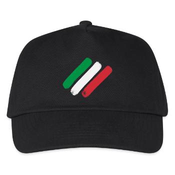 Italian Flag - Stripes - Kids’ Baseball Cap - black - Front