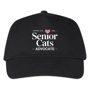 Senior Cats Advocate Tee - Kids’ Baseball Cap - black - Front