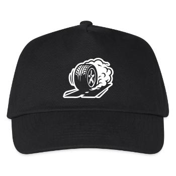 Autoreifen Driften Symbol - Kinder Basecap - Schwarz - Vorne