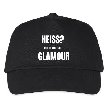 Heiss? Ich nenne das Glamour - Kinder Basecap - Schwarz - Vorne