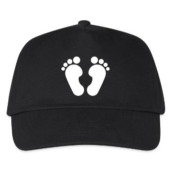 Barfuß, Barfüße - Kinder Basecap - Schwarz - Vorne