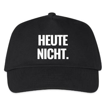 HeuteNicht Kontrast Typo - Kinder Basecap - Schwarz - Vorne