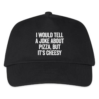 I'd tell a joke about pizza, but - Kids’ Baseball Cap - black - Front