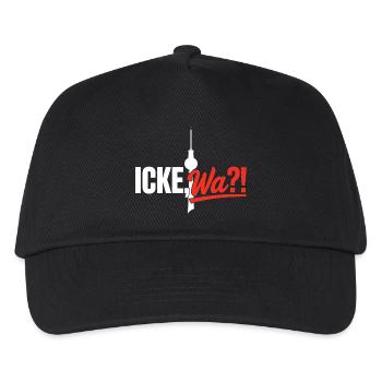 Icke Wa Berlin Fernsehturm Spruch Design - Kinder Basecap - Schwarz - Vorne
