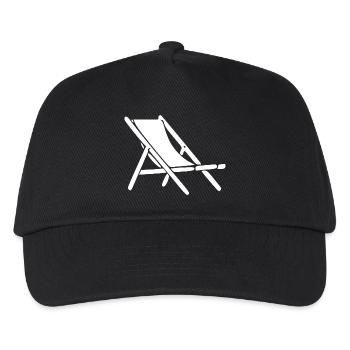 Beach Lounger Sun Lounger Beach Beach Holiday Travel - Kids’ Baseball Cap - black - Front