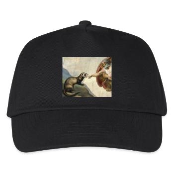 Ferret Beats God's Hand Ferret Meme - Kids’ Baseball Cap - black - Front