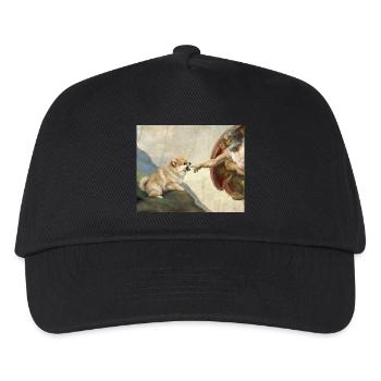 Dog God Hand Pomeranian Dog meme - Kids’ Baseball Cap - black - Front