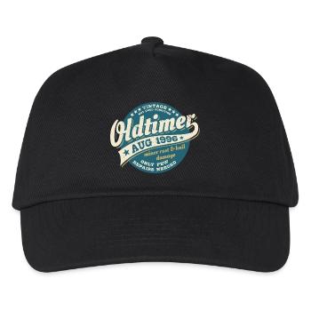 Vintage August 1996 - Birthday - Gift - Kids’ Baseball Cap - black - Front