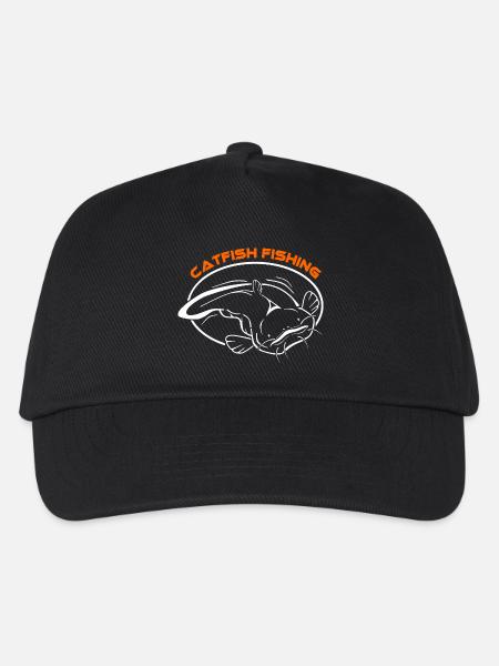 Fische_002_catfish_fishing - Kinder Basecap - Schwarz