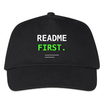 README Premier Programmeur Humor Don Nerd ! - Casquette de baseball Enfant - noir - Devant