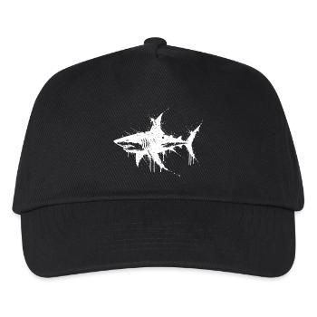 White Splatter Shark - Kids’ Baseball Cap - black - Front