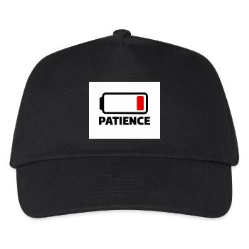 PATIENCE Battery Icon with Font - Kids’ Baseball Cap - black - Front