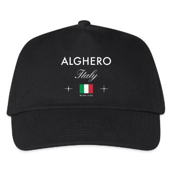Alghero Sardinia Coordinates Travel Souvenir - Kids’ Baseball Cap - black - Front