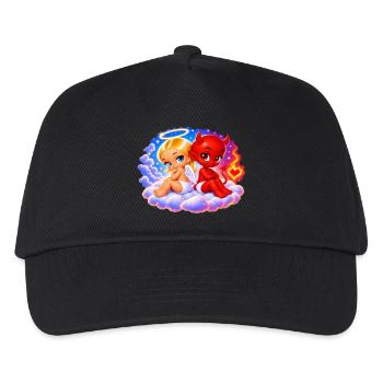 Angel & Devil – Sweet and Mischievous - Kids’ Baseball Cap - black - Front
