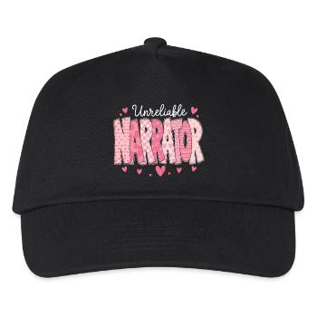Unzuverlässiger Erzähler, Buchliebhaber, Autor - Kinder Basecap - Schwarz - Vorne