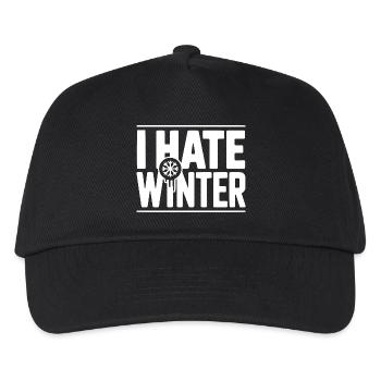 Ich hasse den Winter - Kinder Basecap - Schwarz - Vorne