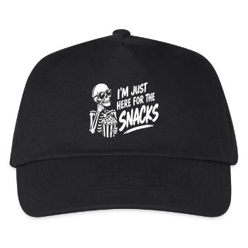 I'm Just Here for the Snacks Halloween Spruch - Kinder Basecap - Schwarz - Vorne