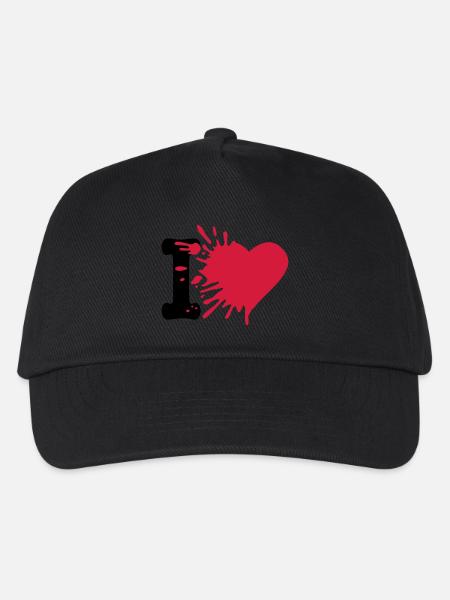 i love - Kinder Basecap - Schwarz