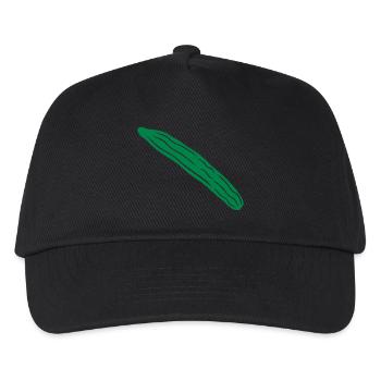 gurke - cucumber 1col - Kinder Basecap - Schwarz - Vorne