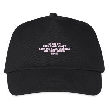 I'm a grandpa and I love my grandson - Kids’ Baseball Cap - black - Front