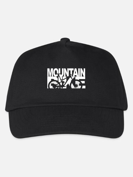 Mountain biking in the mountains - Kids’ Baseball Cap - black