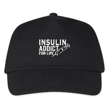 Diabetes Awareness Insulin Addict For Life - Kids’ Baseball Cap - black - Front