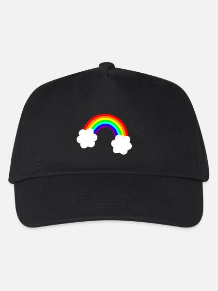 Regenbogen - Kinder Basecap - Schwarz