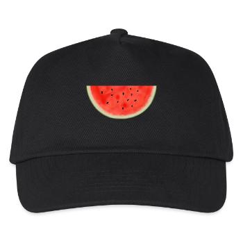 Melone Sommer Melonen Früchte Obst Vegetarisch - Kinder Basecap - Schwarz - Vorne