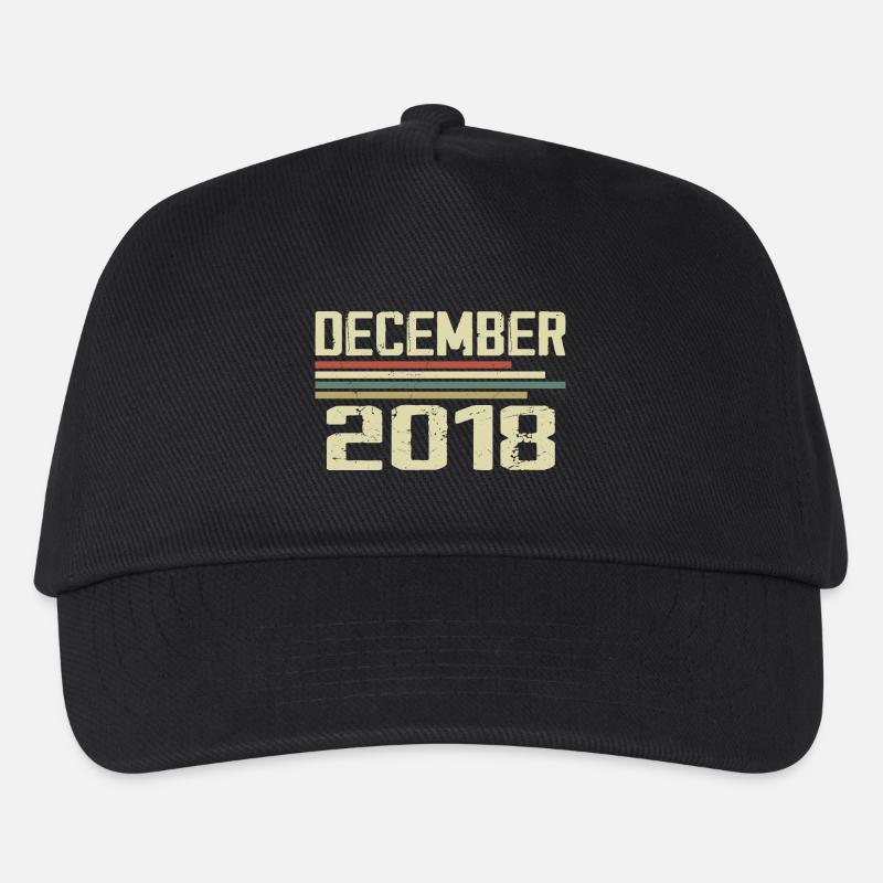 Dicembre 2018 Vintage Vintage Retrò Compleanno - Berretto da baseball per bambini - nero