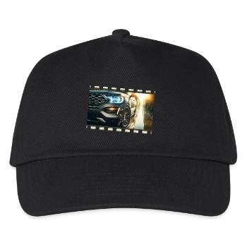Elegance in detail – Modern car in a rainy environment - Kids’ Baseball Cap - black - Front