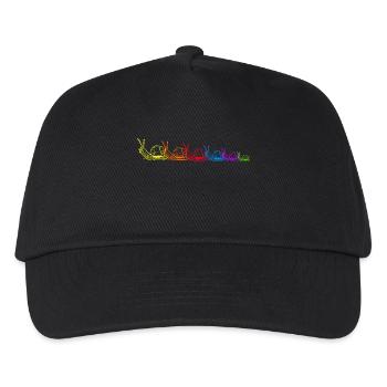 Regenbogen Schnecken Schnecke Schneckenhaus LGBT - Kinder Basecap - Schwarz - Vorne
