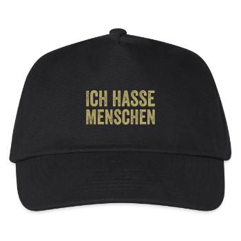 Ich hasse Menschen - Kinder Basecap - Schwarz - Vorne