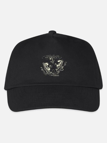 Angel Designs RAHMENLOS Lachfische - Kinder Basecap - Schwarz