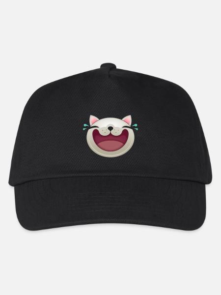 FRÖHLICHE KATZE - Kinder Basecap - Schwarz