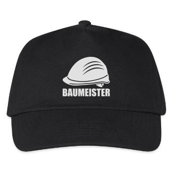 baumeister_1c - Kinder Basecap - Schwarz - Vorne