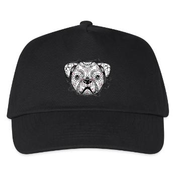 Welpe Sugar Skull - Kinder Basecap - Schwarz - Vorne