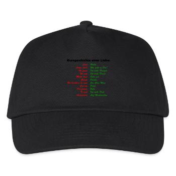Kurzgeschichte einer Liebe - Kinder Basecap - Schwarz - Vorne