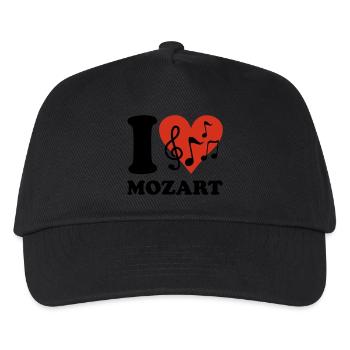 I love Mozart - Kinder Basecap - Schwarz - Vorne