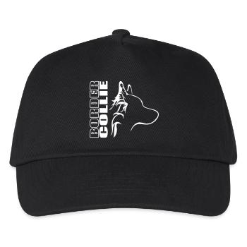 BORDER COLLIE Profil Wilsigns Hunde Hund - Kinder Basecap - Schwarz - Vorne