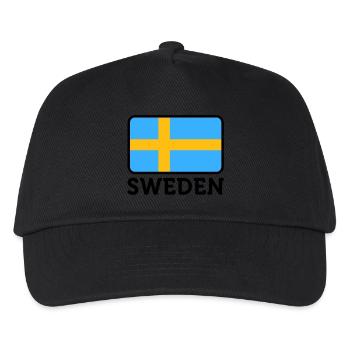 National flag of Sweden - Kids’ Baseball Cap - black - Front