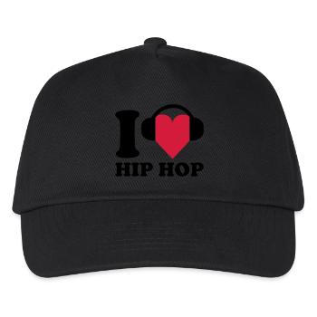 I love Music - Hip Hop - Kinder Basecap - Schwarz - Vorne