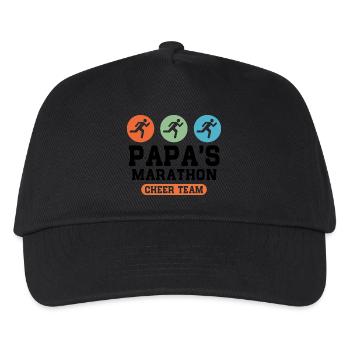 Papas Marathon Cheer Team - Kinder Basecap - Schwarz - Vorne