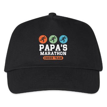 Papas Marathon Cheer Team - Kinder Basecap - Schwarz - Vorne