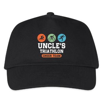 Uncles Triathlon Cheer - Kinder Basecap - Schwarz - Vorne