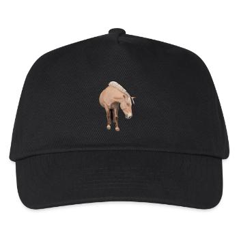 Pferd - Kinder Basecap - Schwarz - Vorne