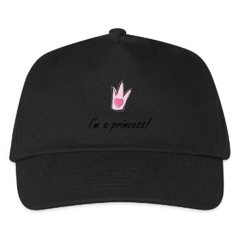 Je suis une princesse! - Casquette de baseball Enfant - noir - Devant