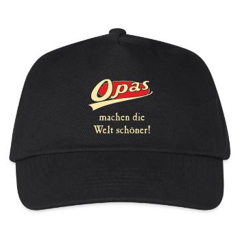 Opas machen die Welt schöner - Kinder Basecap - Schwarz - Vorne