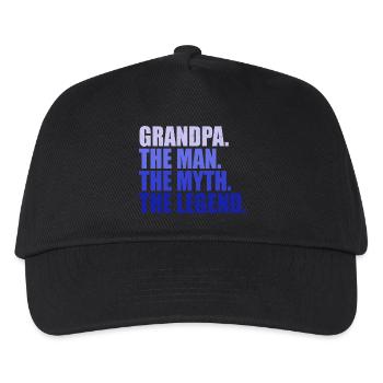 Opa Mann Mythos Legende Shirt Grandpa Geschenk - Kinder Basecap - Schwarz - Vorne